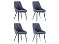 Furnihaus Eetkamerstoel Oscar Boucle Blauw Set van 4