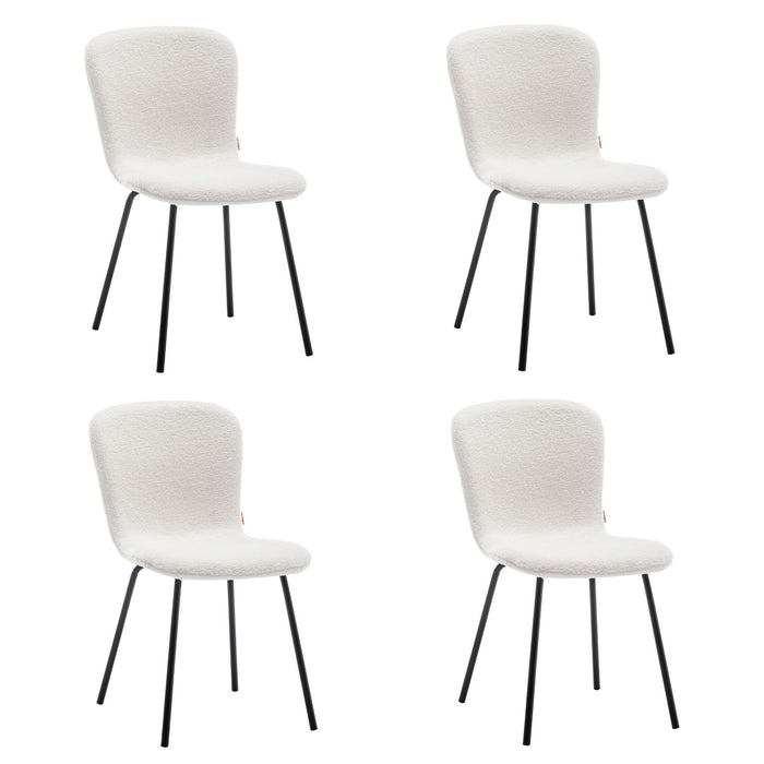 Furnihaus Eetkamerstoelen Set van 4 - Luca - Teddy - Creme