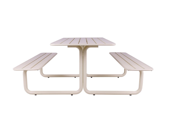 MaximaVida metalen picknicktafel Max ivoor