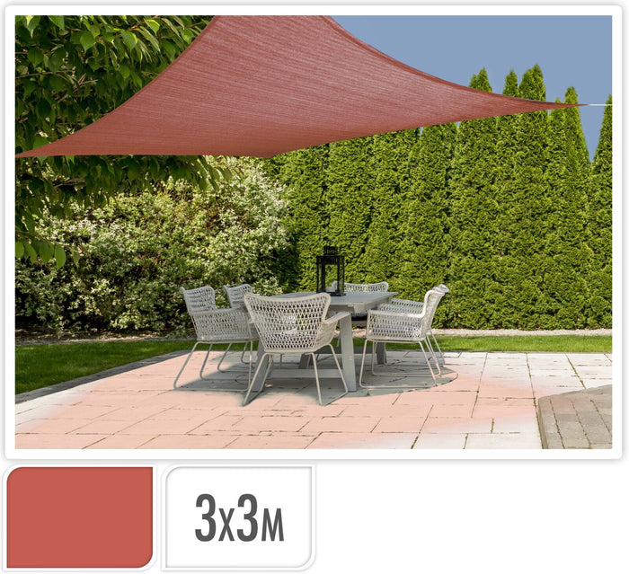 Koopman Schaduwdoek 3 X 3M Terra kleur