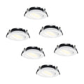 HOFTRONIC 6x Rome - LED Inbouwspots Badkamer IP44 Wit