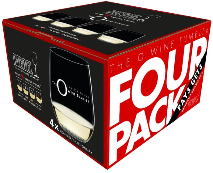 Riedel Witte Wijnglazen O Wine - Viognier | Chardonnay - Pay 3 Get 4