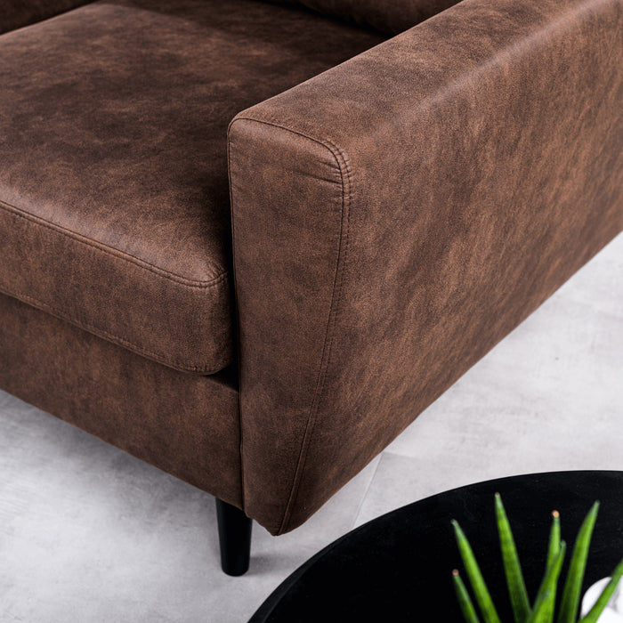 Vurna Sofien 3-zitsbank stof links|rechts bruin