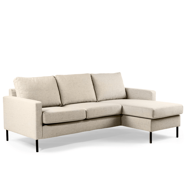 Vurna - Sandra 3-zitsbank stof links|rechts beige