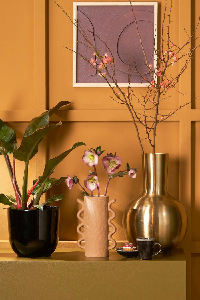 Mica Decorations Dara Vaas - H42 x Ø28 cm - Metaal - Goud