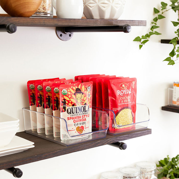 Open Opbergbox, 13 x 28.2 x 8.9 cm, Kunststof, Transparant - iDesign |