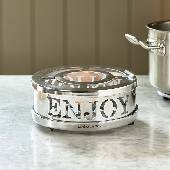 Riviera Maison Rechaud zilver, Kaasfondue - RM Enjoy - Aluminium