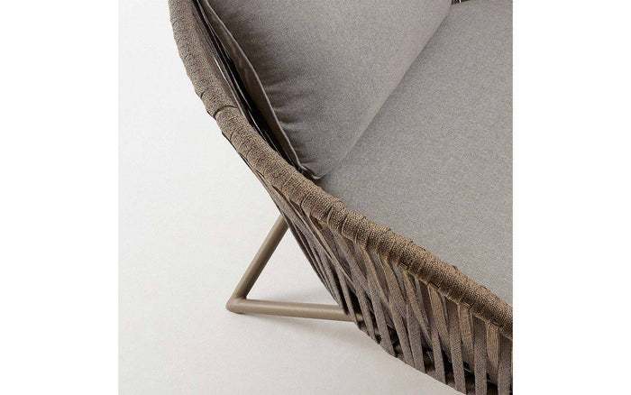 Kave Home - Branzie bruine fauteuil van touw