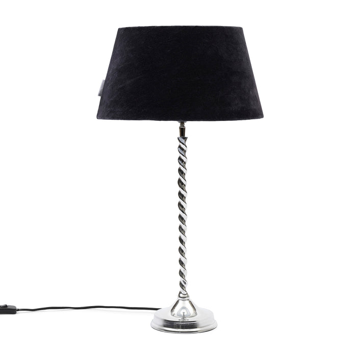 Riviera Maison Lampenkap blauw, Cilinder - Velvet (ØxH) 38x21