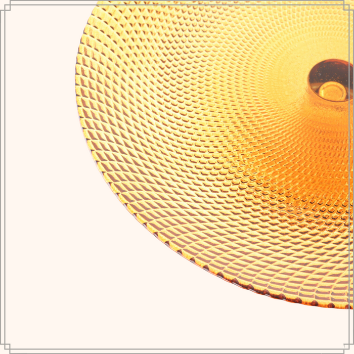 OTIX Taartplateau met Voet Serveerplateau  28cm Amber Kleur Glas