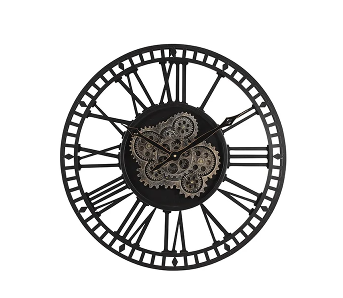 Wandklok ro Skeleton S zwart