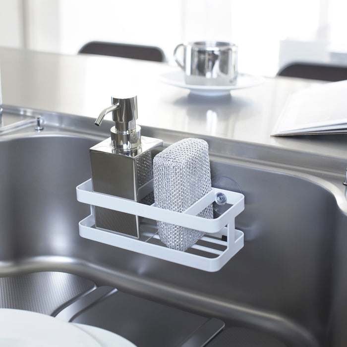 Yamazaki Fles- & Sponshouder Gootsteen met Zuignap - Tower - Zwart