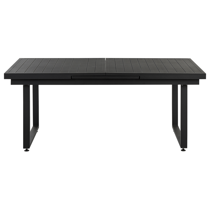 Beliani - VALCANETTO|TAVIANO - Tuinset voor 6 - Zwart - Aluminium