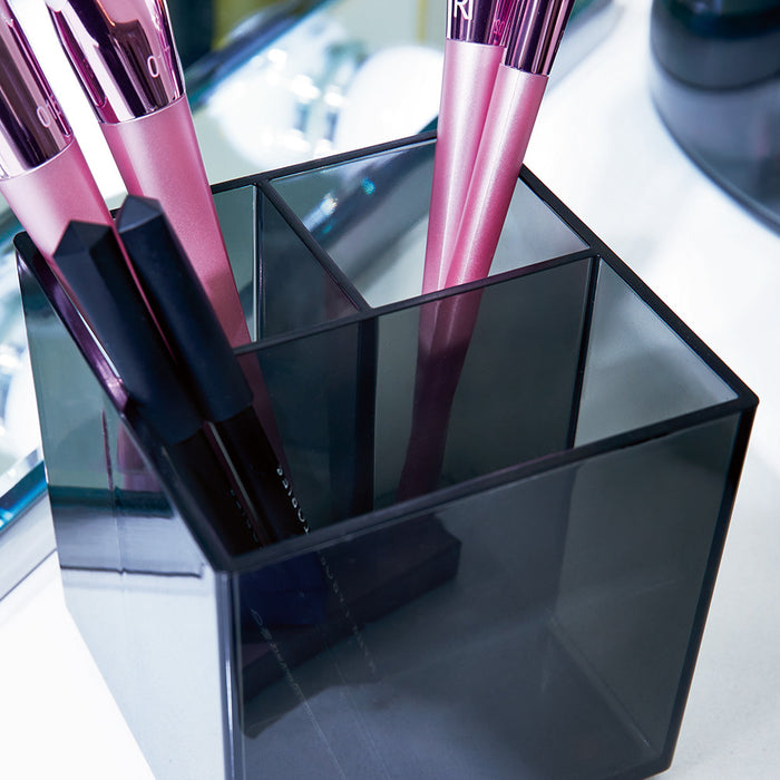 iDesign - Make-up Organizer met 3 Vakken, 10.2 x 10.2 x 10.2 cm, Smoke