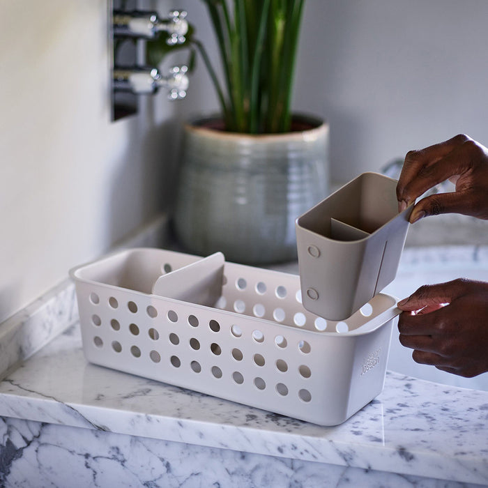 Opbergbox met Verdeelvakken, 16 x 40 x 13 CM, Kunststof, Grijs - Josep