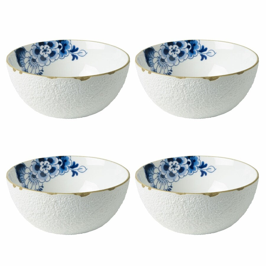 Heinen Delfts Blauw Blauw Bloesem Soepkom 4 st. 0,45 L