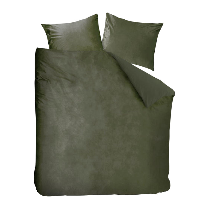 Rivièra Maison Estate Dekbedovertrek 240 x 200/220 cm - Olijfgroen
