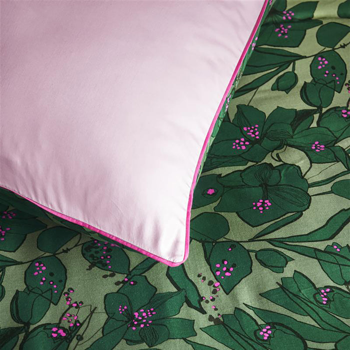 Oilily Sketchy Flower Dekbedovertrek 140 x 200/220 cm - Groen