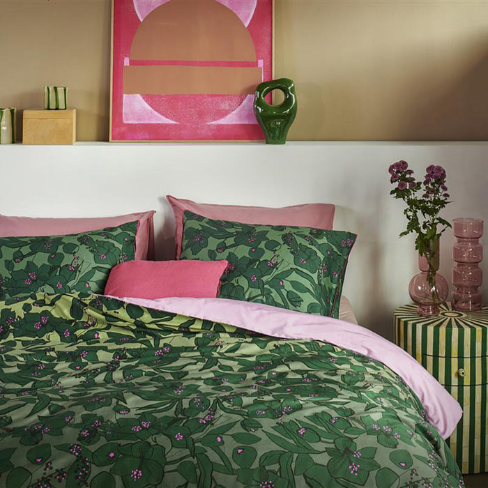 Oilily Sketchy Flower Dekbedovertrek 140 x 200/220 cm - Groen
