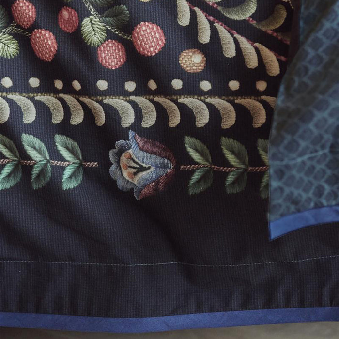 Pip Studio Il Ricamo Dekbedovertrek 140 x 200/220 cm - Donker Blauw