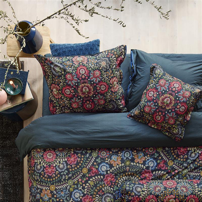 Pip Studio Il Ricamo Dekbedovertrek 140 x 200/220 cm - Donker Blauw