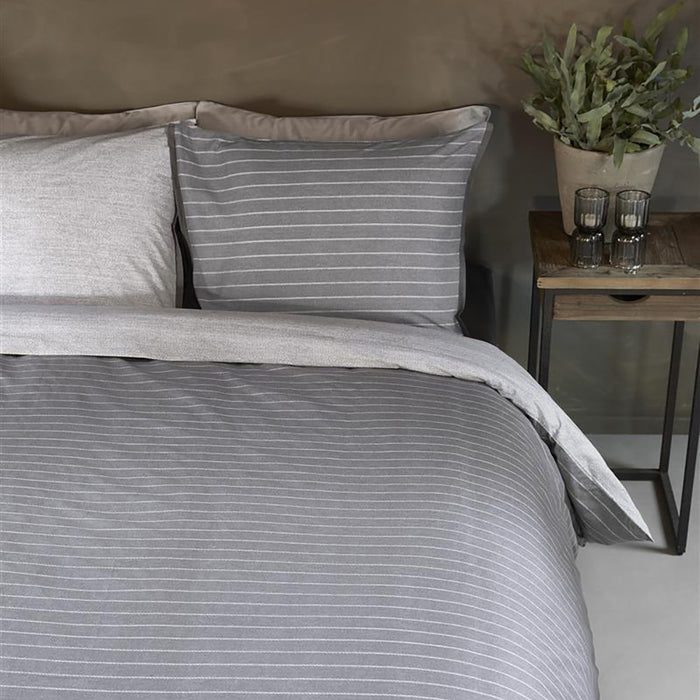 Rivièra Maison Pinstripe Dekbedovertrek 140 x 200/220 cm - Grijs