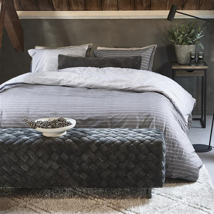Rivièra Maison Pinstripe Dekbedovertrek 240 x 200/220 cm - Grijs