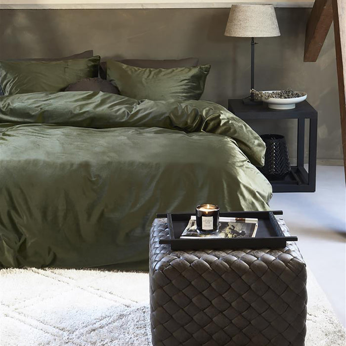 Rivièra Maison Estate Dekbedovertrek 240 x 200/220 cm - Olijfgroen