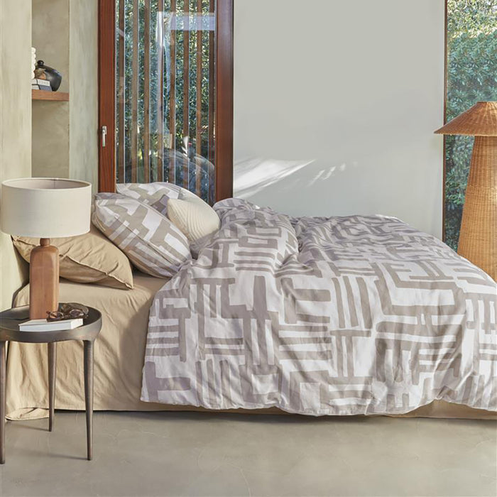 vtwonen Mixed Stripes Dekbedovertrek 140 x 200/220 cm - Naturel