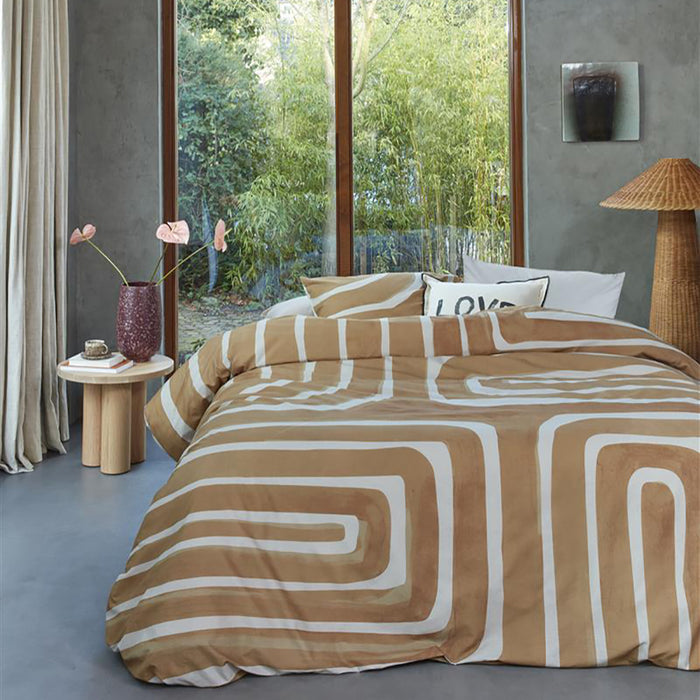 vtwonen Tribe Dekbedovertrek 140 x 200/220 cm - Terra