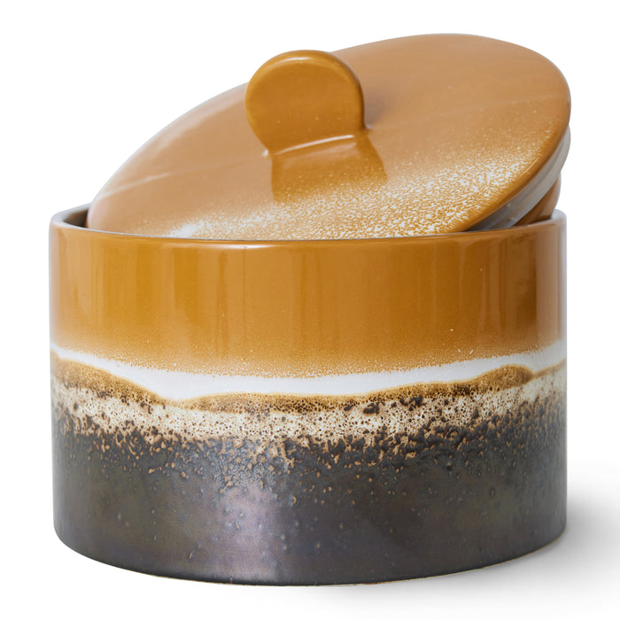 HKliving 70's Ceramics Cookie Jar Voorraadpot Ø 17 cm - Fire
