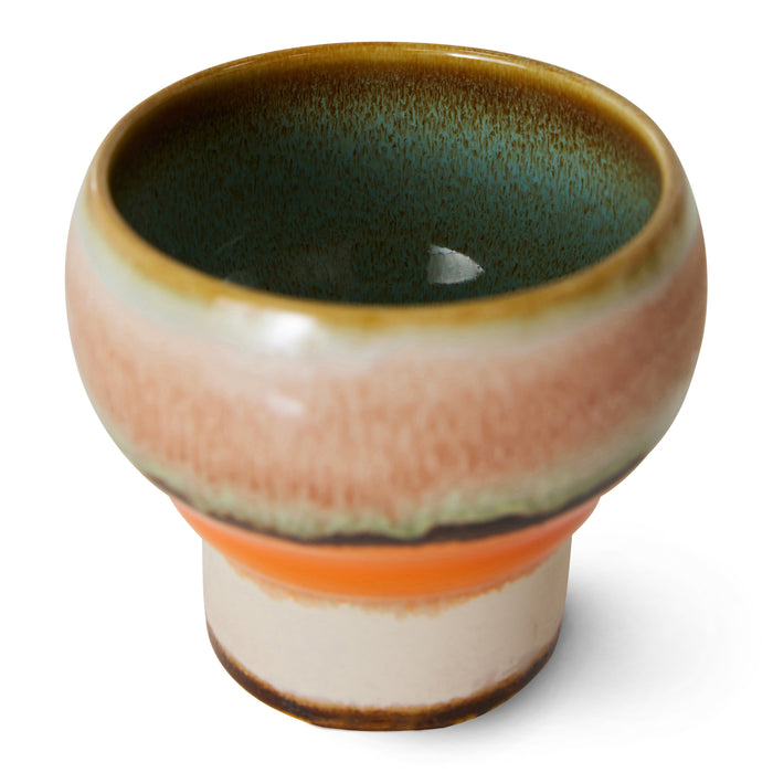 HKliving 70's Ceramics Lungo Mok 0,24 L - Set van 2 - Basalt