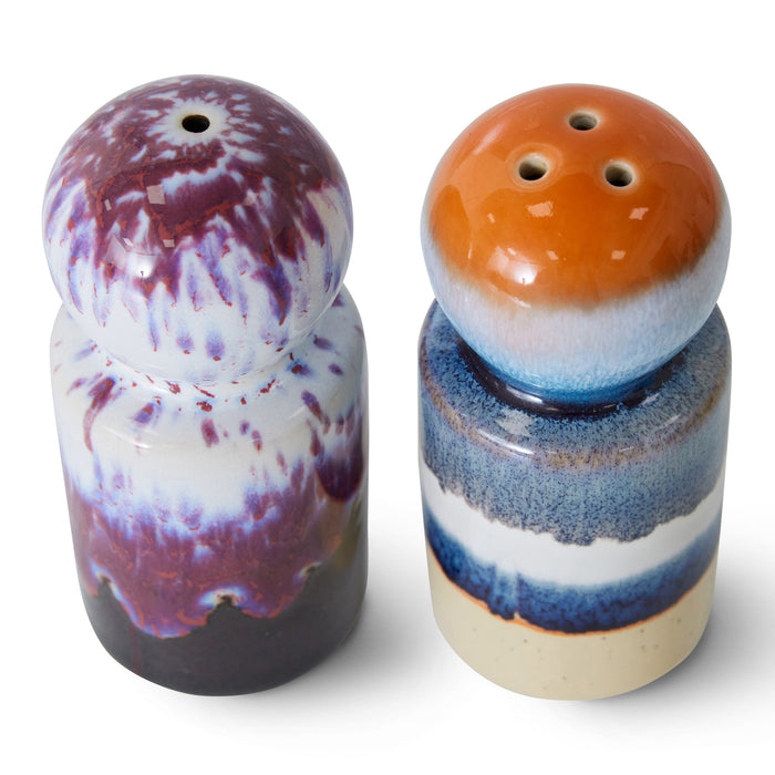 HKliving 70's Ceramics Peper & Zoutstel - Stargaze