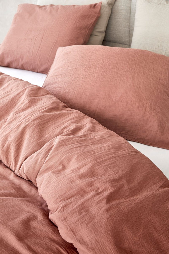 Dreamers Den Mousseline Dekbedovertrek 140x220 Rosewater