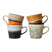 HKliving 70's Ceramics Cappuccinomok 0,33 L - Set van 4 - Verve