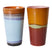 HKliving 70's Ceramics Latte Mok 0,3 L - Set van 2 - Clash