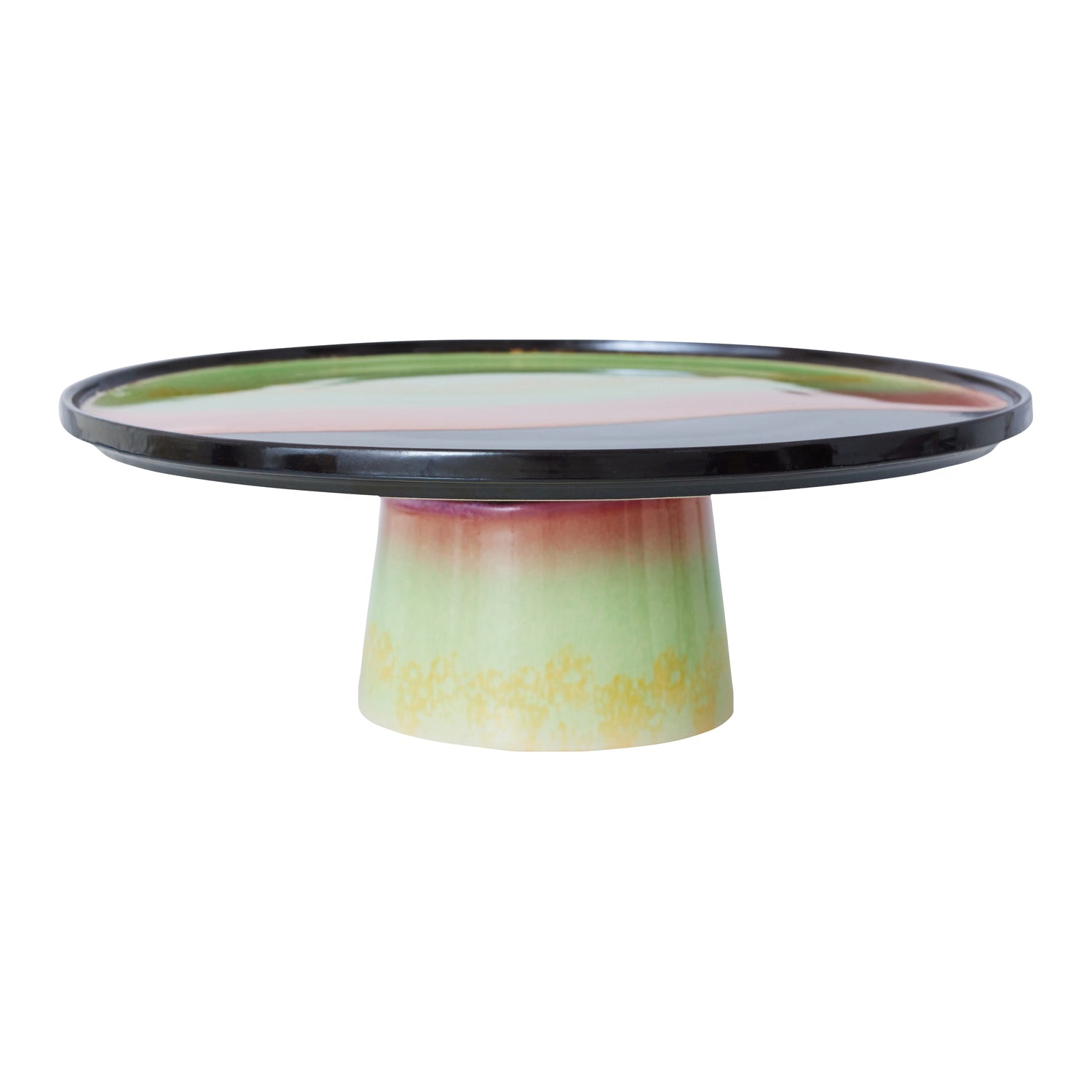 HKliving 70's Ceramics Taartplateau Ø 26 cm - Licorice