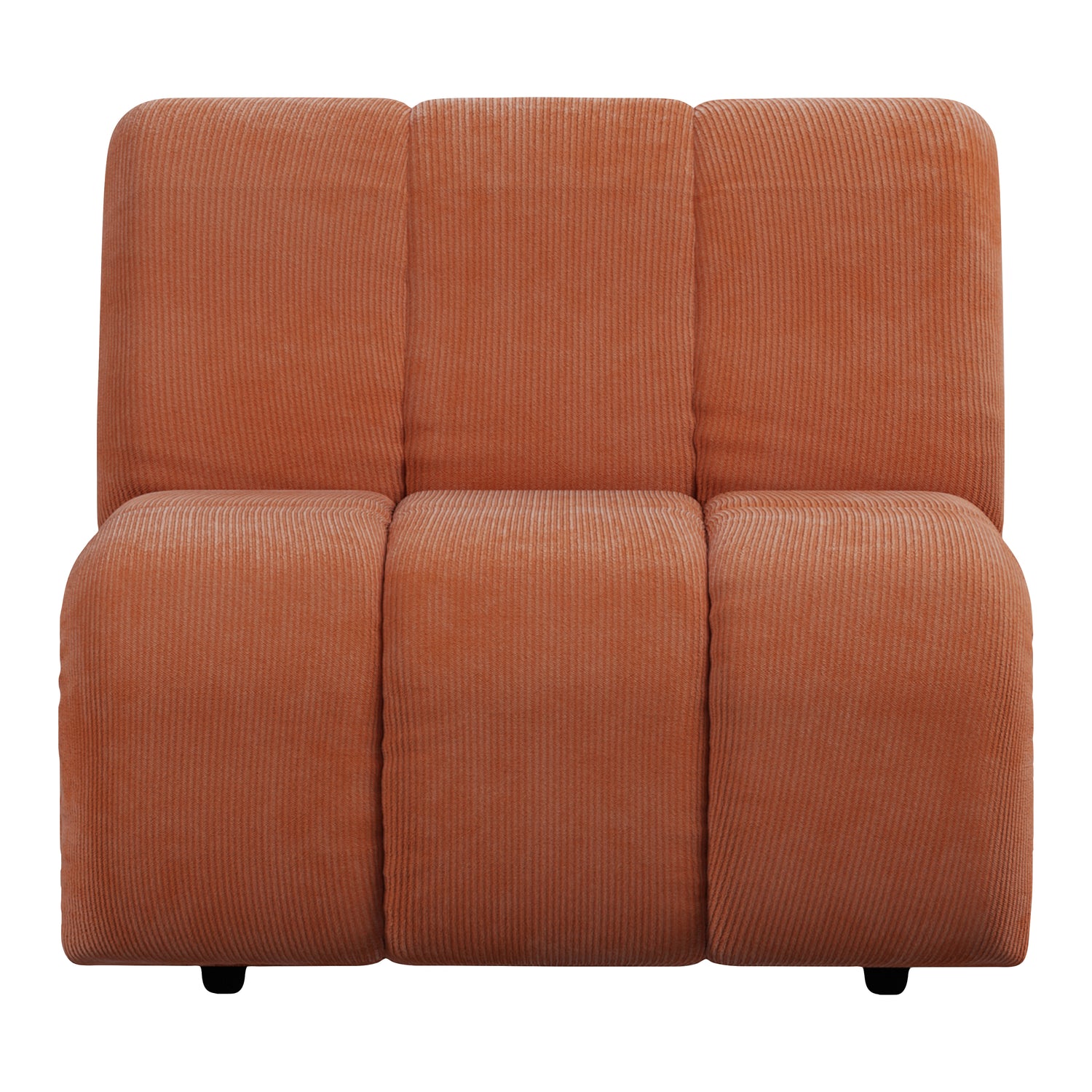 HKliving Wave Bank Element - Middenstuk - Dusty Orange