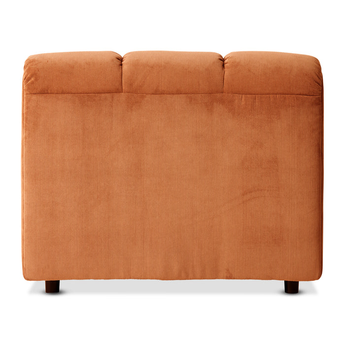 HKliving Wave Bank Element - Middenstuk - Dusty Orange