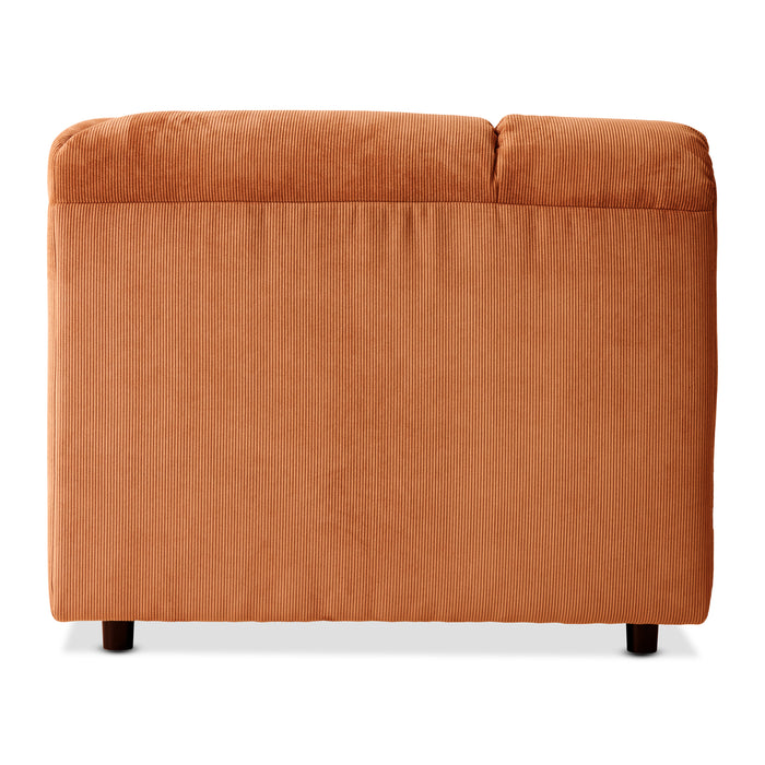 HKliving Wave Bank Element - Divan Rechts - Dusty Orange