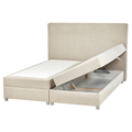 Beliani-ADMIRAL -Boxspringbed-Lichtbeige-160 x 200 cm-Polyester