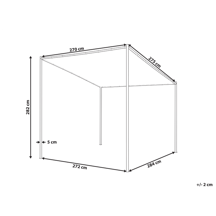 Beliani - VIMINO - Tuinpaviljoen - Beige - Staal