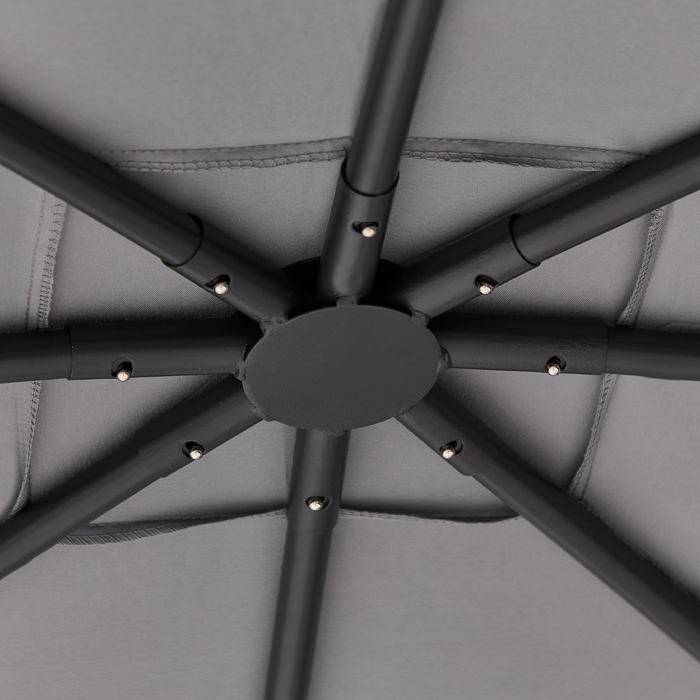 Beliani - VOMERO - Tuinpaviljoen - Grijs - Staal