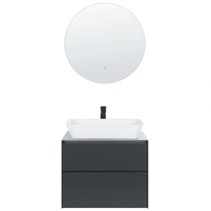Beliani - MANZON - Badkamermeubel - Donkergrijs - MDF
