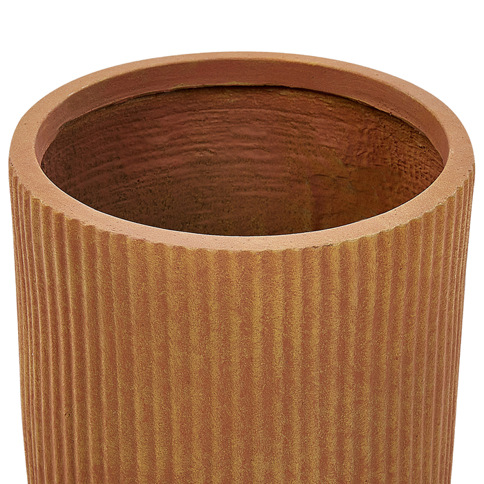 Beliani - DARIA - Bloempot - 24x24x24 cm - Goudbruin - Kleivezels