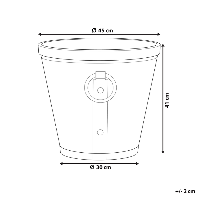 Beliani - VARI - Plantenbak - Grijs - 45 cm - Klei-vezelmengsel