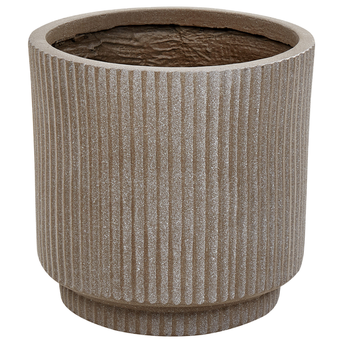 Beliani - DARIA - Bloempot - 24x24x24 cm -Taupe - Kleivezels