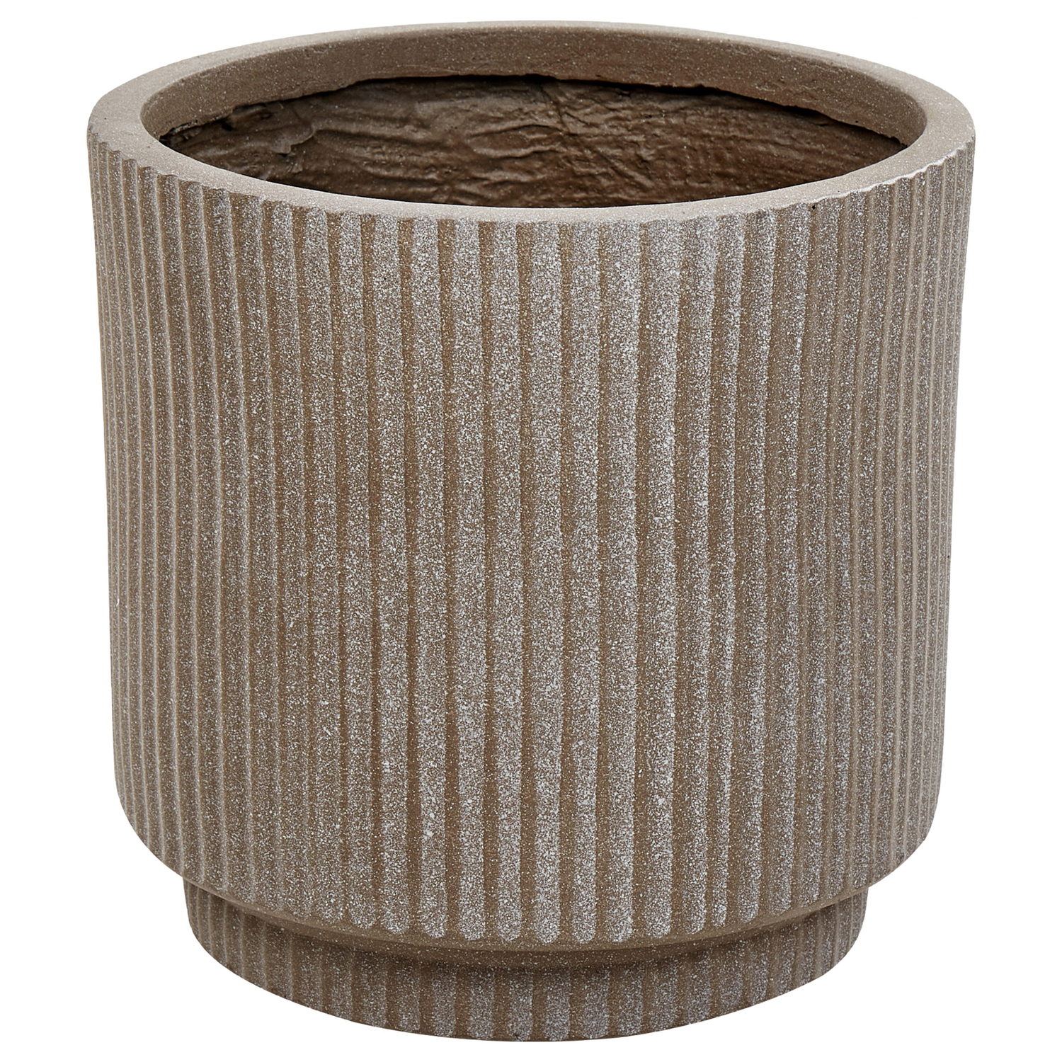 Beliani - DARIA - Bloempot - 24x24x24 cm -Taupe - Kleivezels