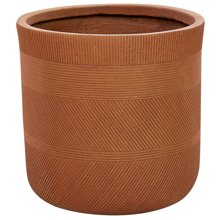 Beliani - VOULA - Bloempot - Goudbruin - Goudbruin - Kleivezels