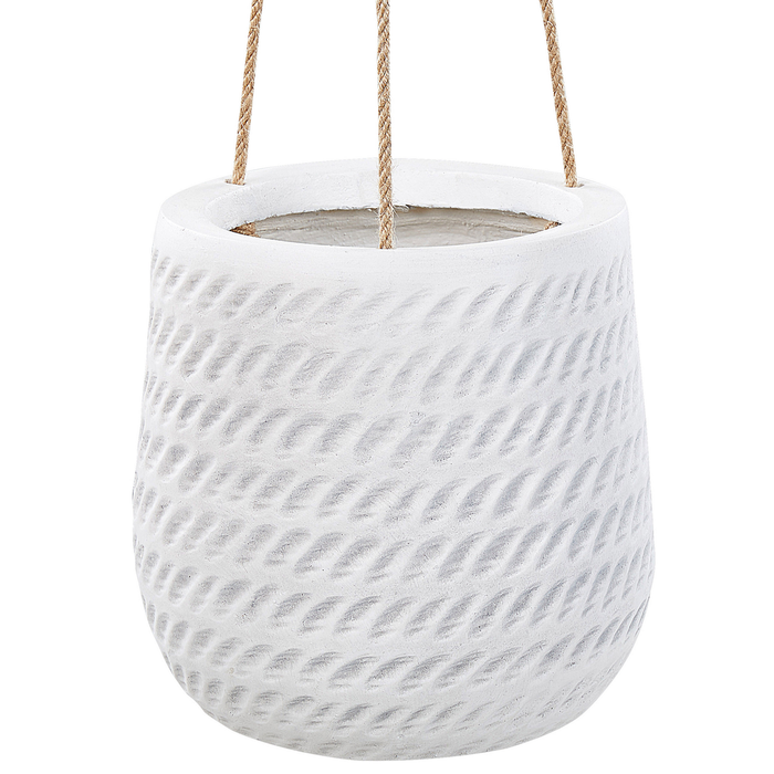 Beliani - LIVADIA - Bloempot - Off-white - 20 cm - Vezelklei